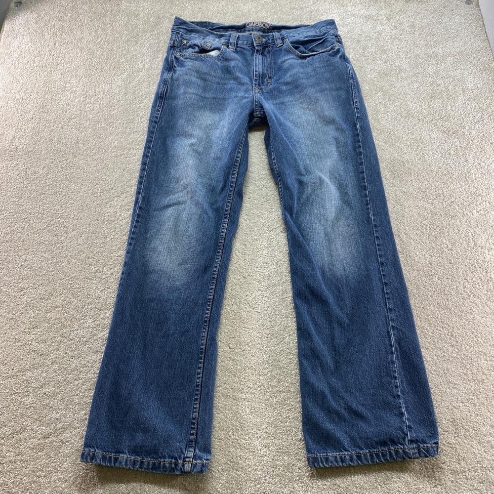 Carbon Bootcut Jeans Mens 32x32 Blue Western Medium Wash 100% Cotton‎ Denim
